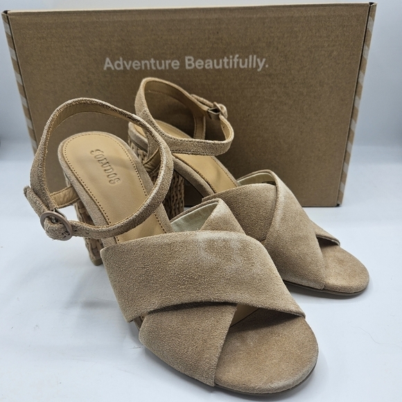 NWB Soludos Olivia Heel leather desert sandals size 6.5 - Picture 1 of 13